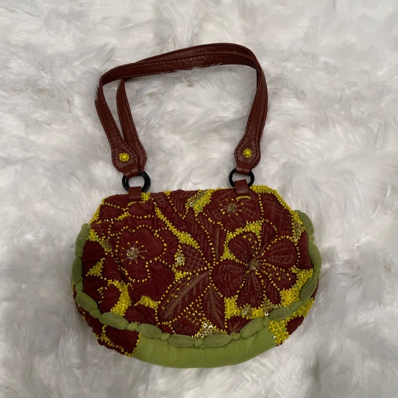 Jasmine Puech Paris Beaded Floral Chiffon Purse - Picture 2 of 4